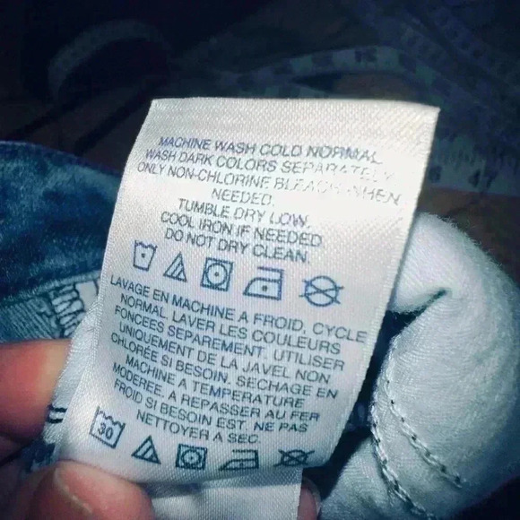 Lands End size 14 tie dye denim jeans . Straight leg high rise. EUC. - Picture 7 of 12